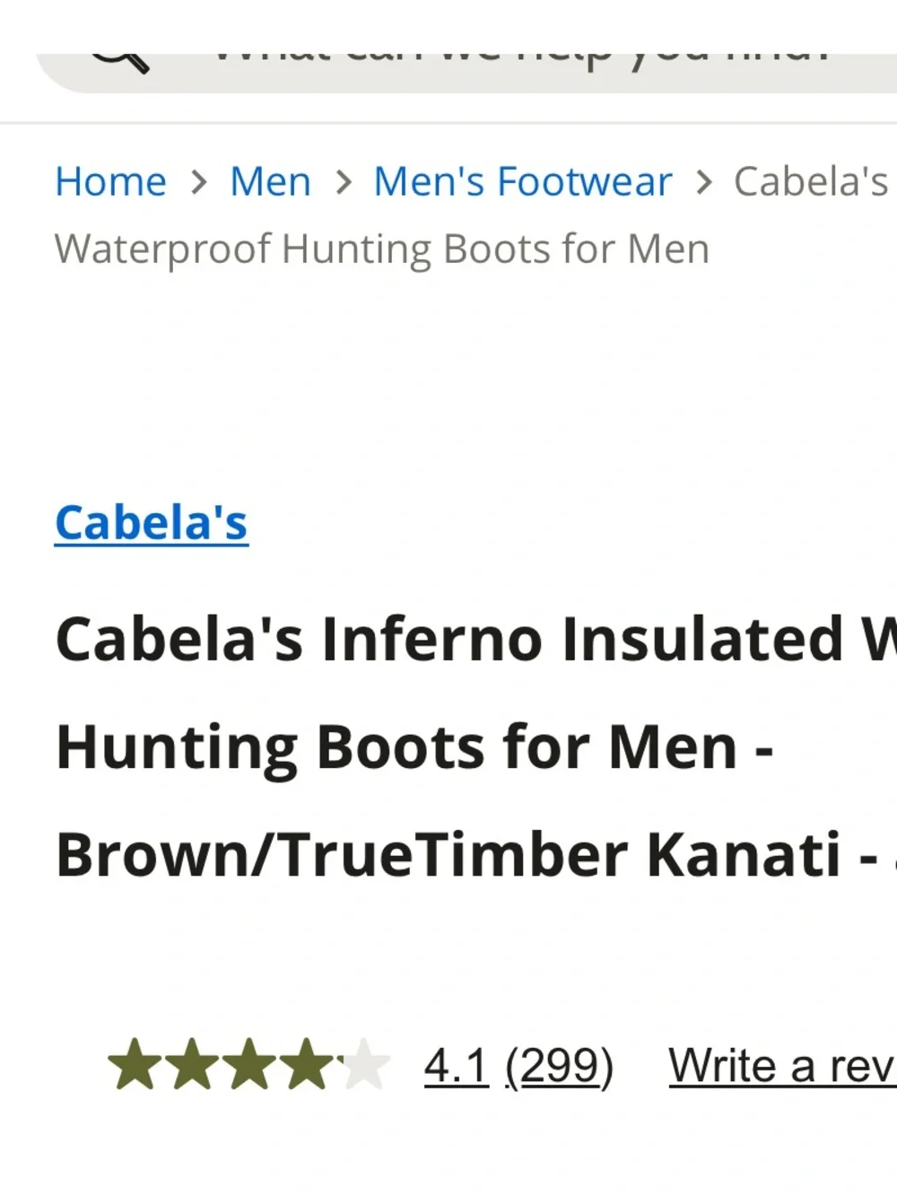 NWOT Cabela's Camo Brown Inferno Insulated Waterproof Hunting Boots SZ 9 D